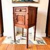 Antique French Faux Bamboo Cupboard With Marble Top