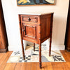 Antique French Faux Bamboo Cupboard With Marble Top