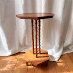 Load image into Gallery viewer, Vintage French Hexagonal Faux Bamboo Side Table

