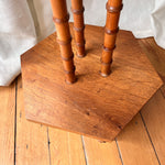 Load image into Gallery viewer, Vintage French Hexagonal Faux Bamboo Side Table
