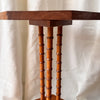 Vintage French Hexagonal Faux Bamboo Side Table