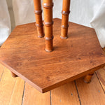 Load image into Gallery viewer, Vintage French Hexagonal Faux Bamboo Side Table
