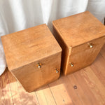 Load image into Gallery viewer, A Pair Of Art Deco Birds Eye Bedside Cabinets

