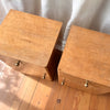 A Pair Of Art Deco Birds Eye Bedside Cabinets