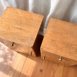 Load image into Gallery viewer, A Pair Of Art Deco Birds Eye Bedside Cabinets
