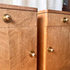 A Pair Of Art Deco Birds Eye Bedside Cabinets
