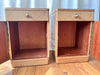 A Pair Of Art Deco Birds Eye Bedside Cabinets
