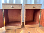 Load image into Gallery viewer, A Pair Of Art Deco Birds Eye Bedside Cabinets
