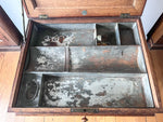 Load image into Gallery viewer, Antique Artist&#39;s Lidded Cabinet On Bobbin Supports With Castors
