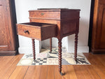 Load image into Gallery viewer, Antique Artist&#39;s Lidded Cabinet On Bobbin Supports With Castors
