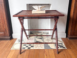 Load image into Gallery viewer, Vintage Faux Bamboo Foldable Occasional Table
