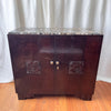 Large French Antique Art Deco Marble Top Cabinet