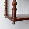 Antique Four Tier Mahogany Bobbin Wall Shelf