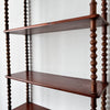Antique Four Tier Mahogany Bobbin Wall Shelf