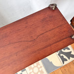 Load image into Gallery viewer, Antique Four Tier Mahogany Bobbin Wall Shelf
