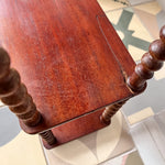 Load image into Gallery viewer, Antique Four Tier Mahogany Bobbin Wall Shelf

