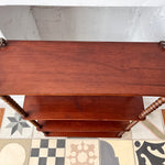 Load image into Gallery viewer, Antique Four Tier Mahogany Bobbin Wall Shelf
