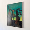 French Vintage Surrealist Oil Painting On Canvas