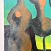 French Vintage Surrealist Oil Painting On Canvas
