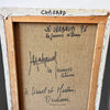 French Vintage Surrealist Oil Painting On Canvas