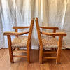 Vintage French Occasional Armchair With Rush Seat