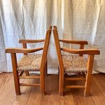 Load image into Gallery viewer, Vintage French Occasional Armchair With Rush Seat

