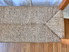 Vintage French Rail Back Bench With Rush Seat