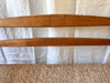 Vintage French Rail Back Bench With Rush Seat