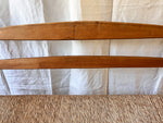 Load image into Gallery viewer, Vintage French Rail Back Bench With Rush Seat
