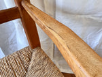 Load image into Gallery viewer, Vintage French Rail Back Bench With Rush Seat
