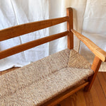 Load image into Gallery viewer, Vintage French Rail Back Bench With Rush Seat
