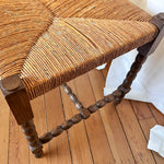 Load image into Gallery viewer, Antique Bobbin Bench With Rush Seat
