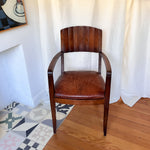 Load image into Gallery viewer, Occasional Art Deco Style Arm Chair With Leather Seat Circa 1940s
