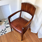 Load image into Gallery viewer, Occasional Art Deco Style Arm Chair With Leather Seat Circa 1940s
