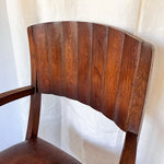 Load image into Gallery viewer, Occasional Art Deco Style Arm Chair With Leather Seat Circa 1940s
