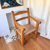 Vintage French Occasional Armchair With Rush Seat