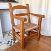 Vintage French Occasional Armchair With Rush Seat