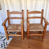 Vintage French Occasional Armchair With Rush Seat