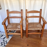 Load image into Gallery viewer, Vintage French Occasional Armchair With Rush Seat
