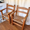 Vintage French Occasional Armchair With Rush Seat