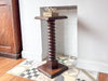 Vintage Wine Press Pedestal Side Table / Stand