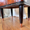 Pair Of Italian Mid Century Burl Mahogany Bedside Cabinets