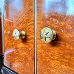 Load image into Gallery viewer, Pair Of Italian Mid Century Burl Mahogany Bedside Cabinets
