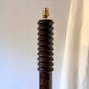 French Vintage Turned Wood Floor Lamp In The Style Of Charles Dudouyt
