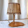 Vintage French Bamboo Table Lamp Attributed to Louise Sognot