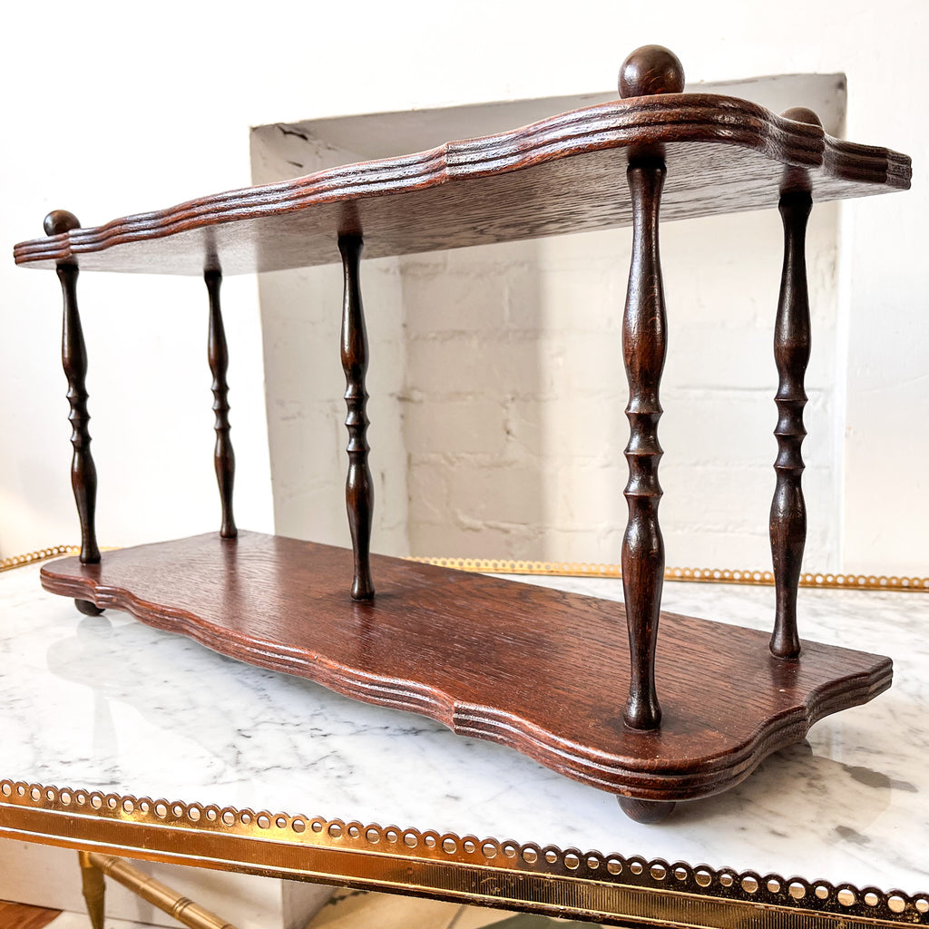 Antique French Mahogany Wall Shelf