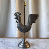 French Mid Century Brutalist Metal Rooster Table Lamp