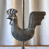 French Mid Century Brutalist Metal Rooster Table Lamp