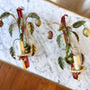 ON HOLD - A Pair Of French Vintage Toleware Lemon and Pomegranate Light Sconces