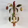 ON HOLD - A Pair Of French Vintage Toleware Lemon and Pomegranate Light Sconces